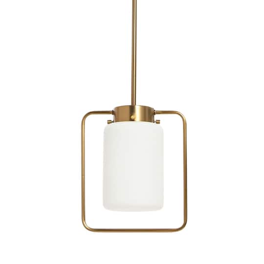 Hello Honey® Robert Stevenson Lighting Ezra Metal & Frosted Glass Convertible Ceiling Light